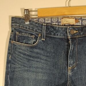 PAIGE Blue Flare Wide Leg Jeans with Modern Retro Style